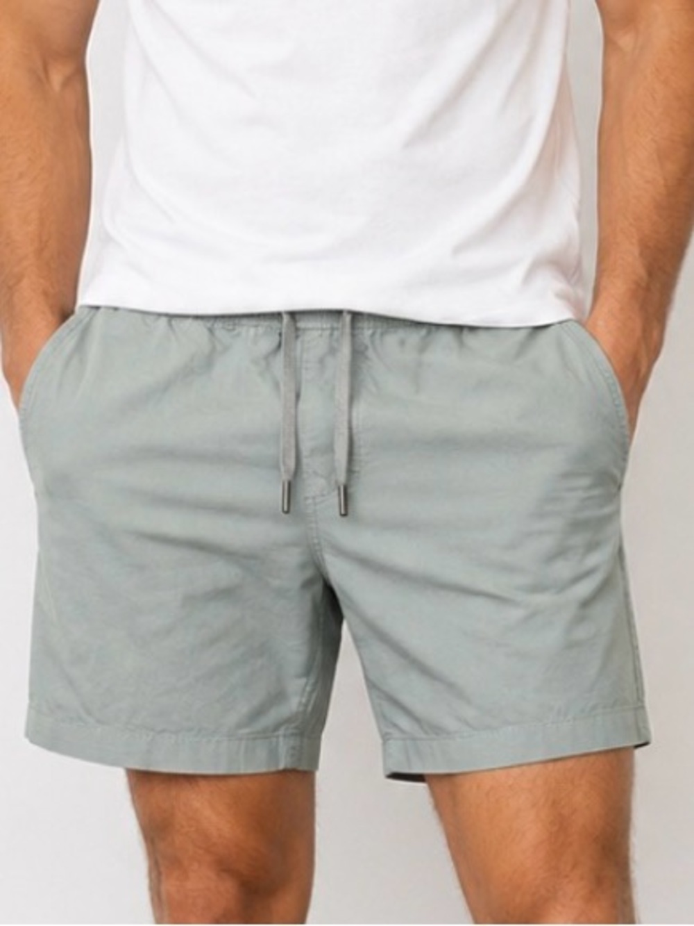 GAP Light Sage green Drawstring Shorts Cotton/spandex blend elastic waist SZ M
